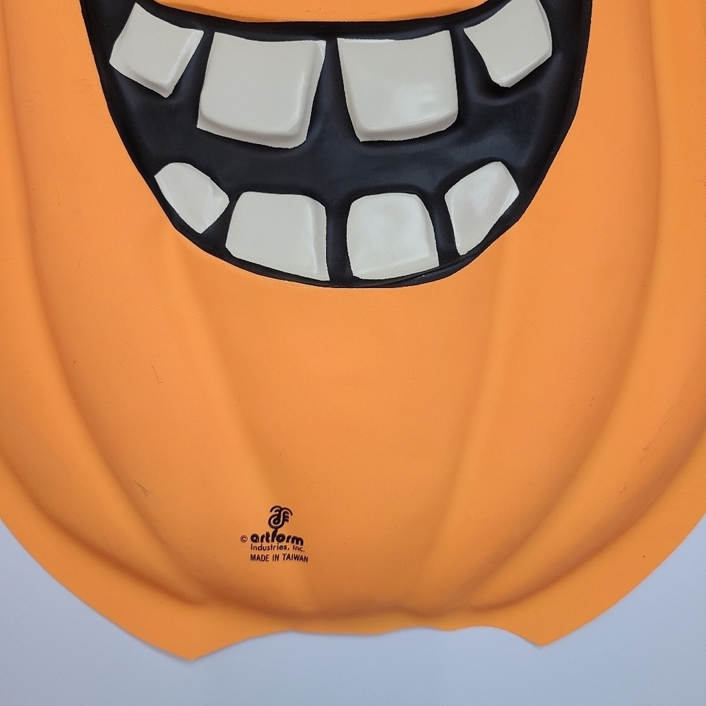 Vintage Artform VacUForm Plastic Halloween Pumpkin Jack-O-Lantern Decoration - Picture 4 of 15